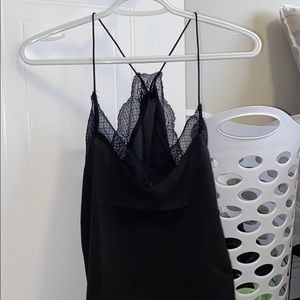 Black lace tank top